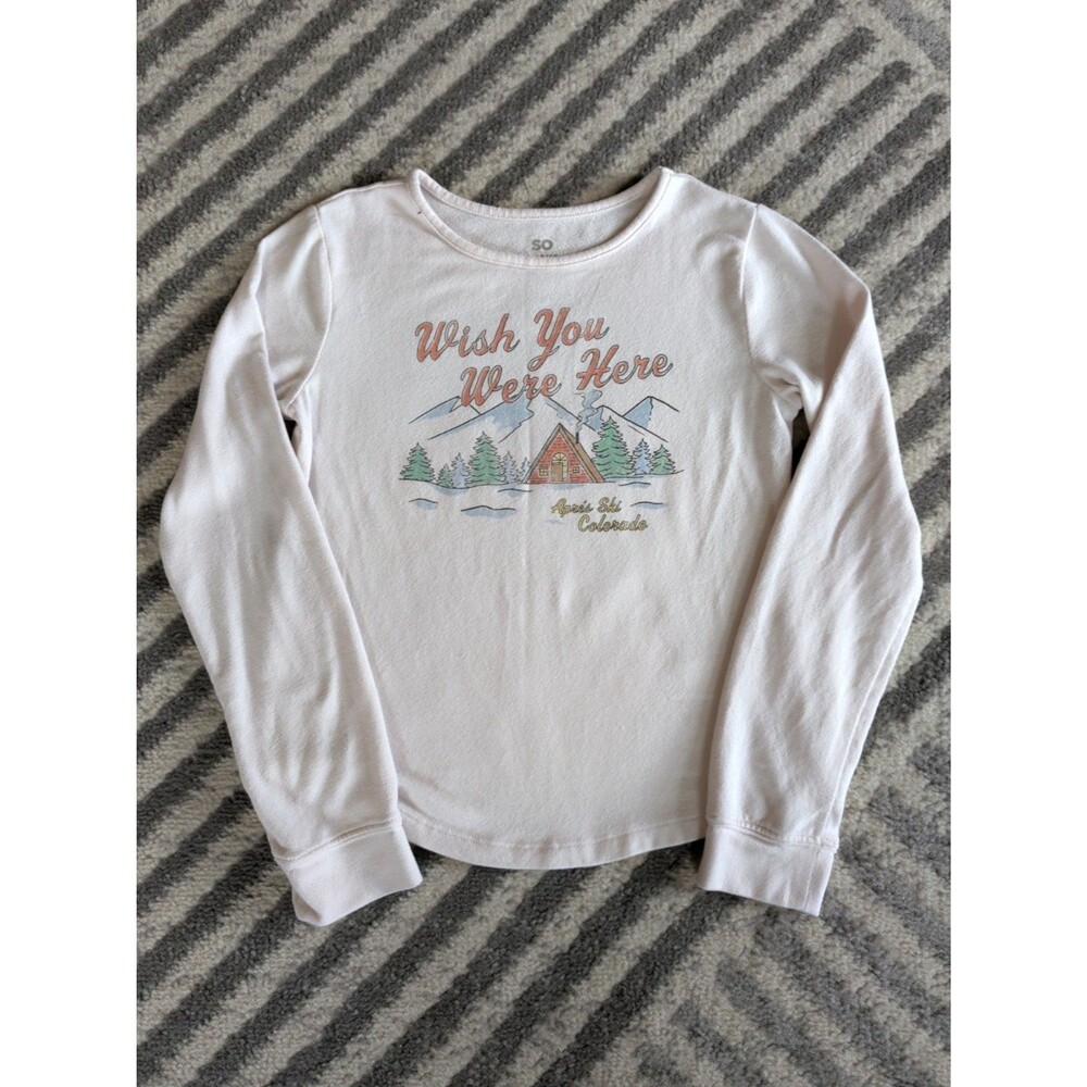 SO Girls Long Sleeve Apres Ski Colorado Graphic Shirt L 10/12